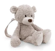 Plecaki - NICI 62328 plecak miś Finni, plecak do przedszkola dla dziewcząt i chłopców, regulowane paski, zamek błyskawiczny, pluszowy miś, 40 cm, szary - miniaturka - grafika 1