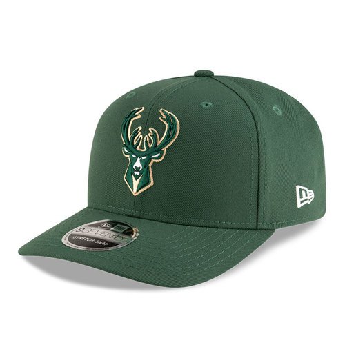 Czapka z daszkiem New Era 9SEVENTY Milwaukee Bucks NBA Team Green Stretch Snapback - 60755431