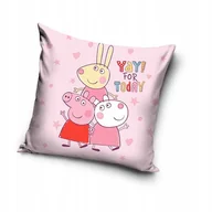 Poszewki na poduszki - Poszewka świnka peppa 40x40 cm na poduszkę jaśka dziecięca dekoracyjna róż - miniaturka - grafika 1