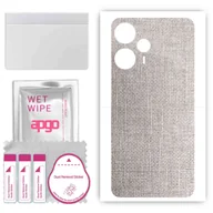 Szkła hartowane na telefon - Folia naklejka skórka strukturalna na TYŁ do Poco F5 -  Tkanina Denim Szary - apgo SKINS - miniaturka - grafika 1