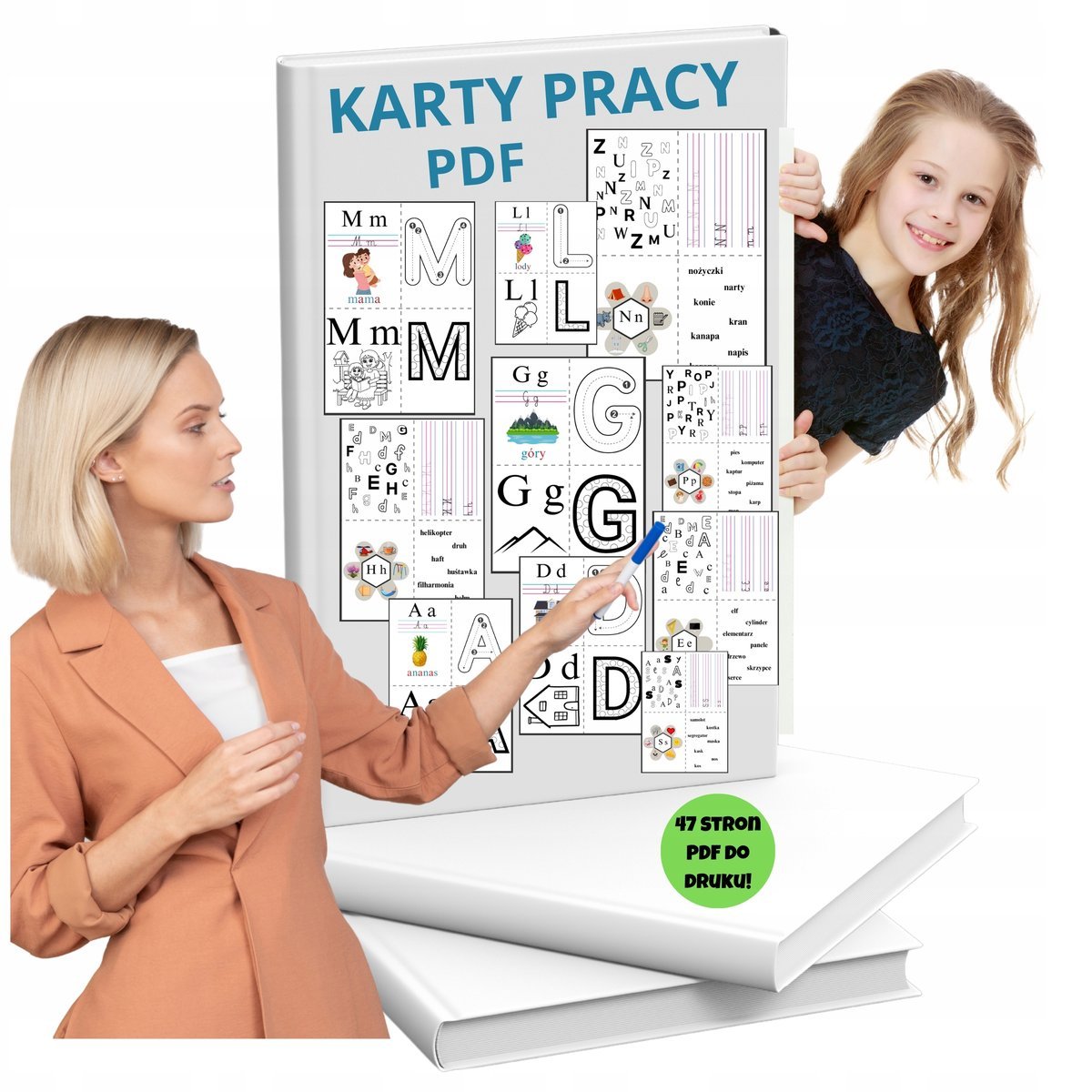 POMOCE DYDAKTYCZNE PDF LITEROWE WKLEJKI KARTY PRACY KLASY 1-3 DO DRUKU