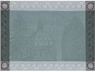 Le Jacquard Fran ais Podkładka żakardowa na stół Symphonie Baroque Zielona - Obrusy i serwetki - miniaturka - grafika 1