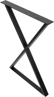 Meble modułowe i akcesoria - Noga do stołu Loft X 56 x 72 cm M czarna - miniaturka - grafika 1