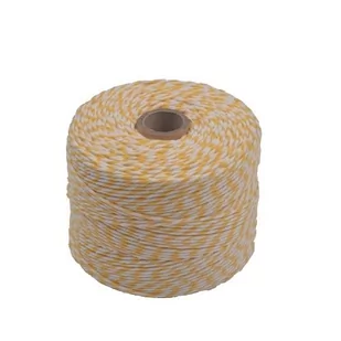 SZNUREK BAWEŁNIANY BIAŁO-ŻÓŁTY 500G 2MM - Kłódki - miniaturka - grafika 1