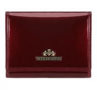 Portfele - Damski portfel ze skóry lakierowany średni bordowy - miniaturka - grafika 1