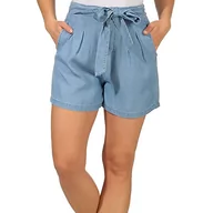 Spodenki damskie - VERO MODA Vmmia Hr Loose Summer Ga Noos szorty damskie, jasnoniebieski (light blue denim), L - miniaturka - grafika 1