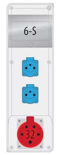 Pawbol Rozdzielnica R-BOX SLIM 1x32A/5p 2x250V 6S B.SLIM-6S-2 B.SLIM-6S-2 - Rozdzielnie elektryczne - miniaturka - grafika 1