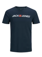 Koszulki męskie - Jack & Jones Koszulka "Corp" w kolorze granatowym - miniaturka - grafika 1
