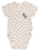Body dla niemowląt - Body Niemowlęce Kopertowe Krótki Rękaw Kropki Łososiowe 74 Nicola - miniaturka - grafika 1