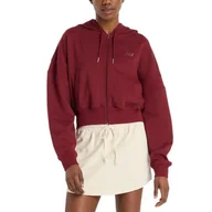Bluzy sportowe damskie - Bluza damska New Balance WJ51506MHB - bordowa - miniaturka - grafika 1