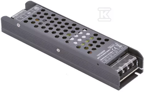 Zasilacz LED modułowy long graphite ip20 / 12v / 16,66a /200w