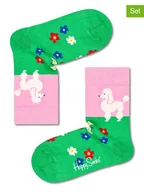 Skarpetki damskie - Happy Socks Skarpety (2 pary) w kolorze jasnoróżowo-zielonym - miniaturka - grafika 1