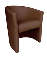 Fotele - ATOS Fotel CLUB Eco skóra D3 jasny brąz - miniaturka - grafika 1