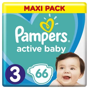 Pampers Active Baby Dry Maxi Pack S3 66szt - Pieluchy - miniaturka - grafika 1