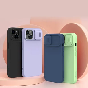 Nillkin CamShield Magnetic Silicone Case etui iPhone 14 Plus magnetyczny MagSafe pokrowiec z osłoną na aparat fioletowy - Etui i futerały do telefonów - miniaturka - grafika 16