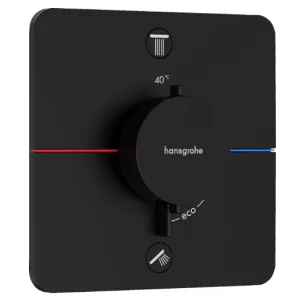 HANSGROHE 15586670 ShowerSelect Comfort Q Bateria termostatyczna, podtynkowa do 2 odbiorników ze zintegrowanym systemem zabezpieczającym zgodnie z EN 1717 Czarny Matowy - Baterie podtynkowe - miniaturka - grafika 1