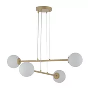 Lampy sufitowe - Sigma nowoczesny złoty żyrandol do salonu 33369 BALANS 4 lampa sufitowa klosze białe kule 33369 - miniaturka - grafika 1