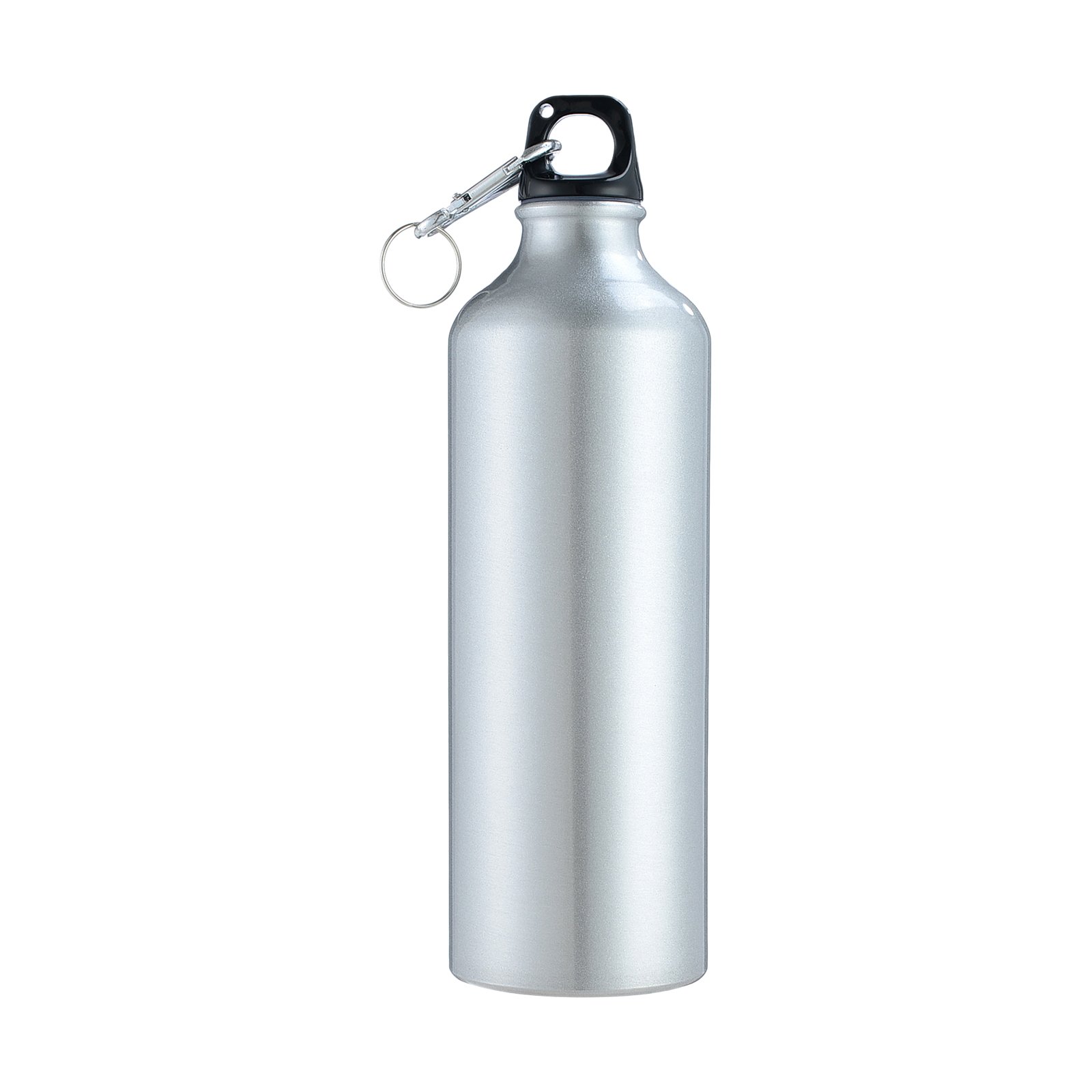 butelka na wodę 750 ml z karabińczykiem Przenośna aluminiowa butelka na wodę wielokrotnego użytku Szczelny dzbanek na wodę do wędrówek, podróży, sportów na świeżym powietrzu, siłowni, fitnessu