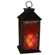 Ozdoby bożonarodzeniowe - LATARNA DEKORACYJNA KOMINEK LED TIMER 28CM - miniaturka - grafika 1
