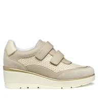 Sneakersy damskie - Sneakersy Geox D Ilde D55RAA 05422 C1SH6 Beżowy - miniaturka - grafika 1