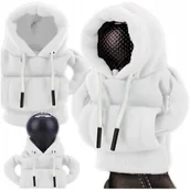 Zapachy samochodowe - BAJERANCKA BLUZA POKROWIEC NA GAŁKĘ ZMIANY BIEGÓW OSŁONA LEWAREK BIAŁA - miniaturka - grafika 1