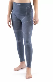 Spodnie sportowe damskie - Getry termoaktywne damskie Viking Lana Pro Merino Pants 08 szary - grafika 1