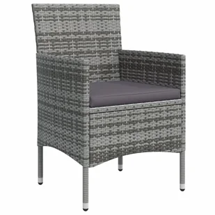 5-częściowy zestaw mebli ogrodowych z poduszkami, szaro-czarny - Meble ogrodowe - miniaturka - grafika 6