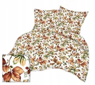 Pościel - pościel bawełna lux 200x200 + 2 poszewka B 391 pocałunek jesieni biały - miniaturka - grafika 1