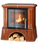 Piece wolnostojące - ABX Piecyk kaflowy Ikaria Exclusive kaflowy cokół - Brązowy - miniaturka - grafika 1