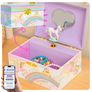 Szkatułka Dla Dziewczynki z Jednorożcem Elegancki Design + Muzyka + Ruch – Idealna Dla Córki Dziecka na Urodziny i Święta + EBOOK-2 - Karuzele dla niemowląt Szkatułka Dla Dziewczynki z Jednorożcem Elegancki Design + Muzyka + Ruch – Idealna Dla Córki Dziecka na Urodziny i Święta + EBOOK-2 - Karuzele dla niemowląt - miniaturka - grafika 1
