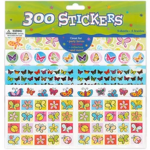 Naklejki ozdobne, motyle-biedronki-kwiatki, 300 sztuk - Scrapbooking - miniaturka - grafika 1