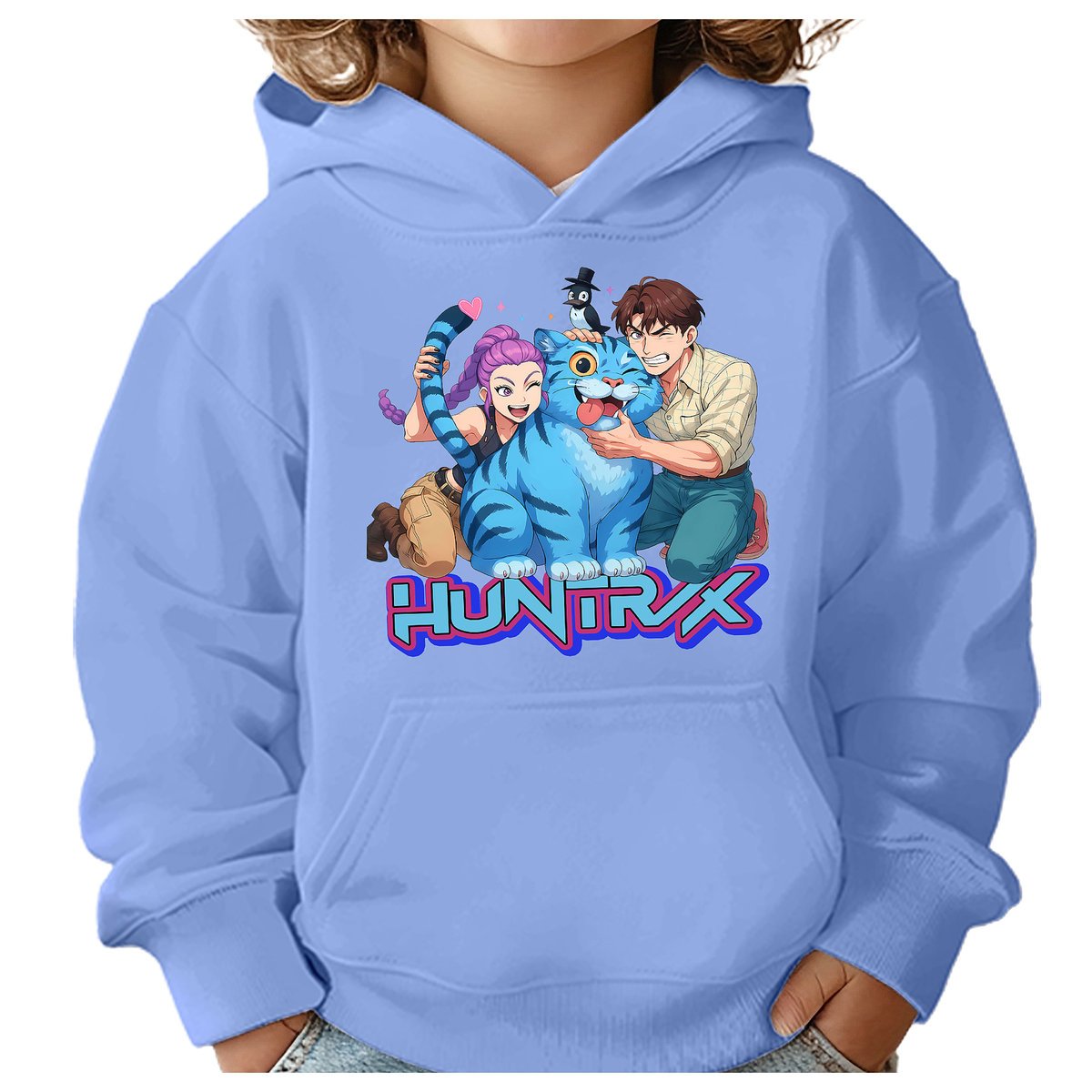 BLUZA DZIECIĘCA KPOP DEMON HUNTERS HUNTRIX 146-152 Z KAPTUREM BAWEŁNIANA