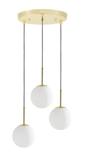 NOWOCZESNA POTRÓJNA LAMPA KLASYCZNE ZŁOTO FREDICA W3 - Lampy sufitowe - miniaturka - grafika 1