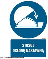 Tablice BHP - SIGNPROJECT GL014 - Stosuj osłonę nastawną 300x450 - miniaturka - grafika 1