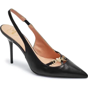 Love Moschino Skórzane szpilki SPILLO95 - Czółenka - miniaturka - grafika 1