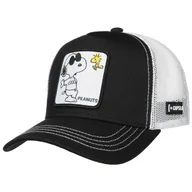 Czapki i chusty sportowe męskie - Czapka Trucker Snoopy Peanuts by Capslab, czarno-biały, One Size - miniaturka - grafika 1