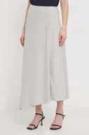 Spódnice - Calvin Klein spódnica kolor szary midi rozkloszowana - miniaturka - grafika 1