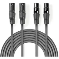 Kable - NEDIS COTH15030GY15 XLR męski - XLR żeński 1.5 m - miniaturka - grafika 1