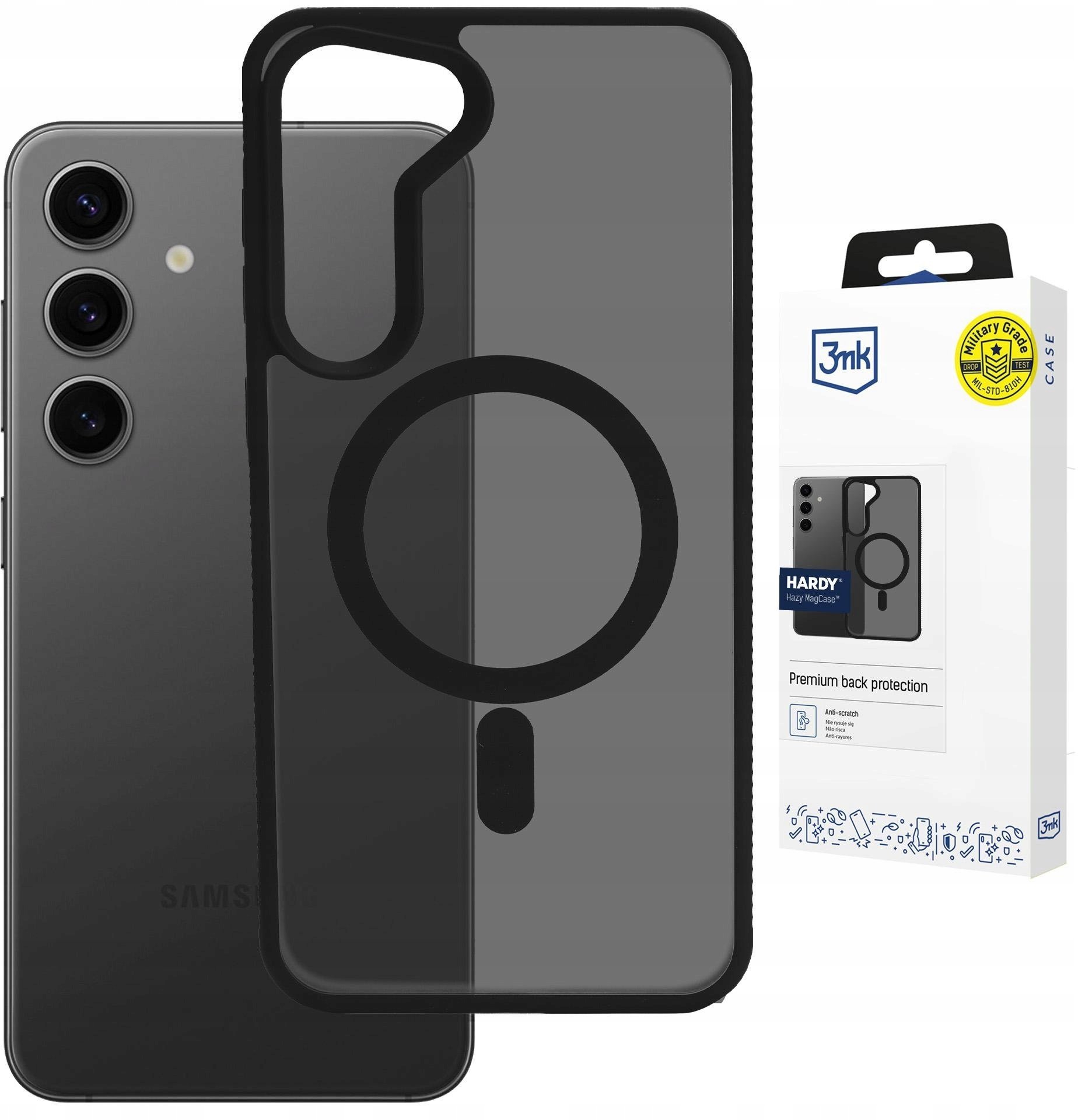 3MK Samsung Galaxy S23 5G - 3mk Hardy Hazy MagCase Black