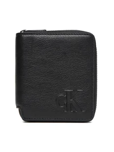 Calvin Klein Mały Portfel Męski Ck Zip Billfold LV04D1077G Czarny - Portfele - miniaturka - grafika 1
