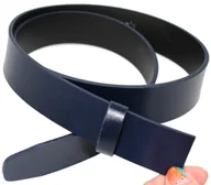 Paski - Wizytowy Pasek Skórzany 35 mm BEZ KLAMRY Dla Pełnej Klamry AUTOMAT/SAMOZACISK Garnitur KOLOR PASZ35/ GRANATOWY - miniaturka - grafika 1