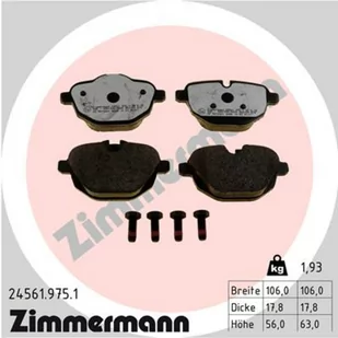 Klocki hamulcowe - komplet ZIMMERMANN 24561.975.1 - Klocki hamulcowe - miniaturka - grafika 1