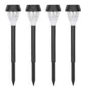 Lampy ogrodowe - Inspire Lampa solarna wbijana Naomy 4 szt. czarna IP44 LED - miniaturka - grafika 1