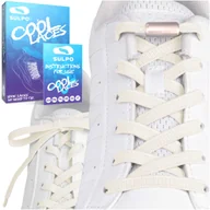 Akcesoria obuwnicze - Sznurówki bez wiązania z zapinkami elastyczne do butów ecru - miniaturka - grafika 1