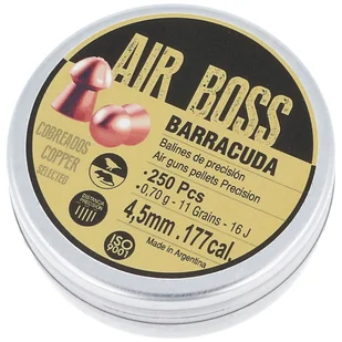 Śrut Apolo Air Boss Barracuda Copper 4.5 mm, 250 szt. 070.g/ 11.0gr (30003) - Amunicja do wiatrówek - miniaturka - grafika 1