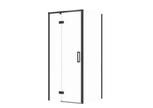 Kabina prysznicowa Cersanit Larga 90x90x195 kwadratowa lewa czarny transparentne S601-221 - Kabiny prysznicowe - miniaturka - grafika 1