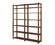 Regały - Regał Na Książki Drewniany B32R 220X170X38 7 Półek Brązowy Olejowany Drewno Sosnowe Brązowy B32R_220X170X38_R0F1 / Wamar-Sosenka - miniaturka - grafika 1