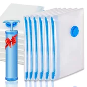 Pokrowce na ubrania - Worki próżniowe na ubrania, pościel, 4 rozmiary, zestaw 12 szt + pompka - miniaturka - grafika 1