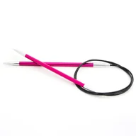 Pasmanteria - druty metalowe na żyłce 22,5cm 5,00 KNITPRO ZING - miniaturka - grafika 1