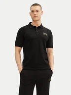 Koszulki męskie - KARL LAGERFELD Polo 745400 552235 Czarny Slim Fit - miniaturka - grafika 1